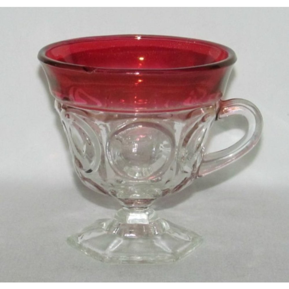 Indiana Glass LEXINGTON Ruby Stained Footed Punch Cup